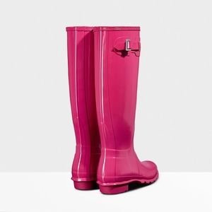Hunter Shoes - Hunter Original Tall Gloss Rain Boot bright pink 6 Hunter Shoes - Hunter Original Tall Gloss Rain Boot bright pink 6